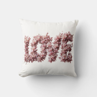 Floral 'LOVE' Pillow | Pink Cherry Blossom  Kudde