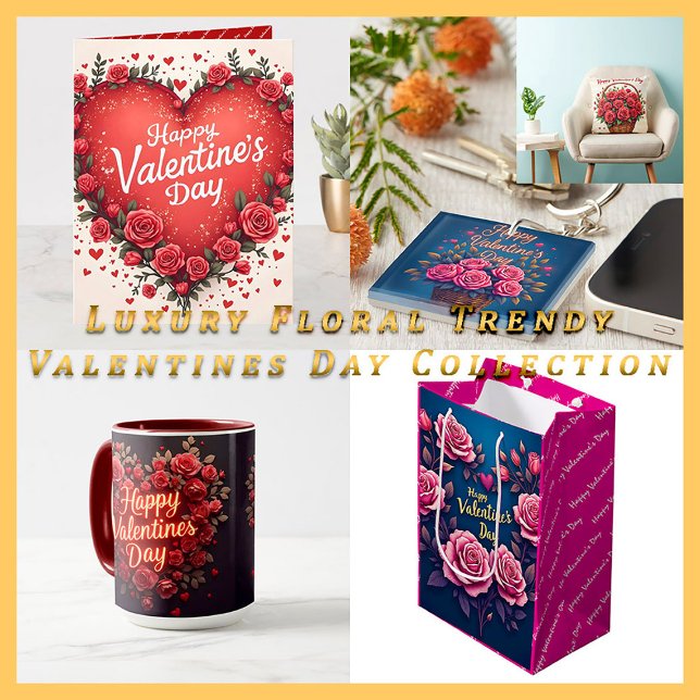 Floral Luxury Beautiful Love Modern Collection Julkort (Skapare uppladdad)