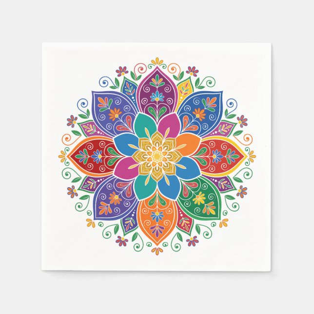 Floral Manda Napkin Pappersservett (Framsidan)