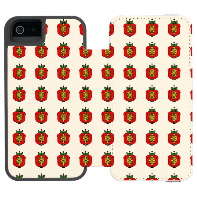 Floral Mandala Pattern Incipio iPhone Wallet Skal (Folio Öppen)