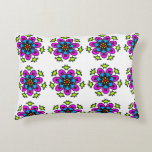 Floral Mandala Pattern Prydnadskudde<br><div class="desc">An elegant throw pillow featuring a vibrant purple floral mandala pattern,  perfect for adding an artistic touch to your home decor</div>