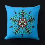 Floral Mandala Seamless Turquoise Kudde<br><div class="desc">Add a splash of color to your home with this stunning turquoise floral mandala. Featuring a unique symmetric design with intricate details,  this vibrant pattern creates a refreshing and artistic atmosphere. The cool blue tones and detailed geometry make it an eye-catching addition to any modern interior.</div>