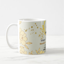 Floral Memorial Card - Sympathy keepsake  Kaffemugg