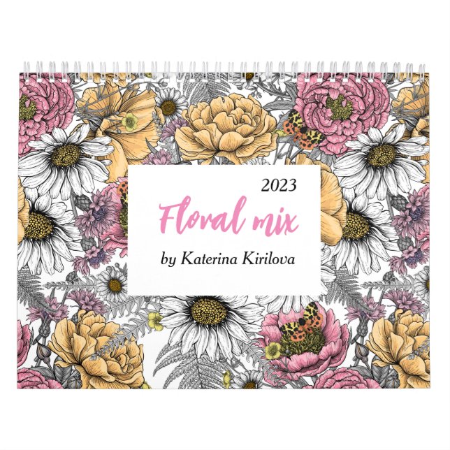 Floral mix Calendar Kalender (Omslag)
