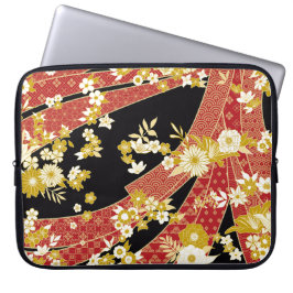Floral Mix Kimono Pattern Laptop Fodral