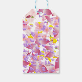 Floral, mixed petals prinf Small Gift Bag Presentetikett