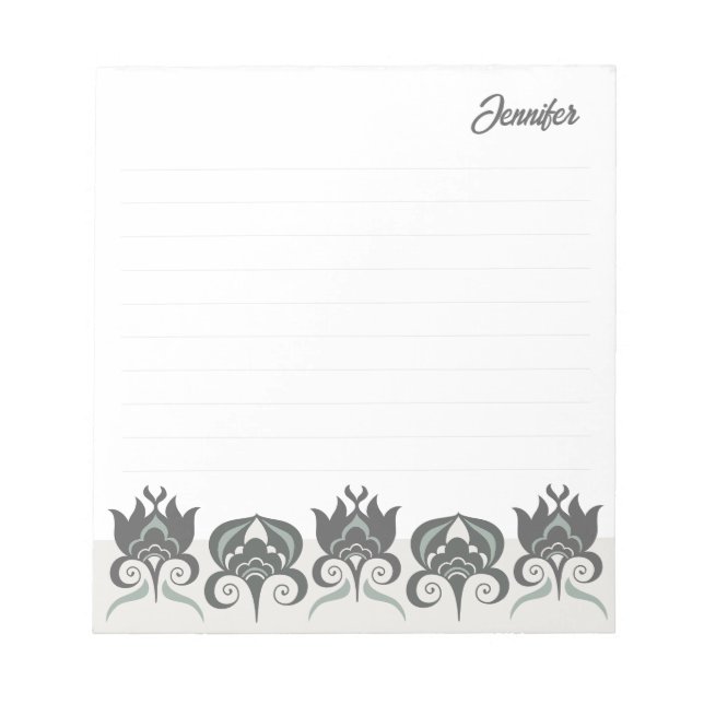 Floral modern elegant earthy CC1290 lined Anteckningsblock (Framsida)