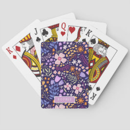 Floral Modern Wildflowers Girly Elegant Stylish Casinokort