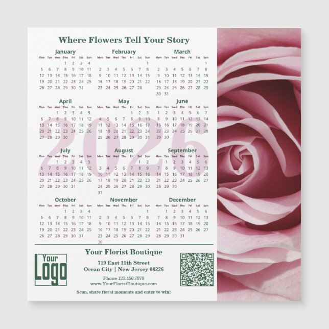 Floral Moments Promotion Magnetic 2026 Calendar (Framsida)