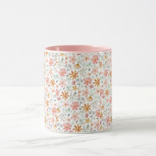 Floral mug mugg (Center)