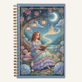 Floral Mushroom & Glowing Storybook Castle Journal