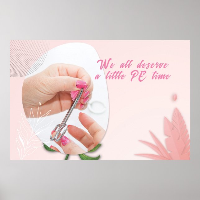 Floral Nail Spa Design Poster (Framsidan)