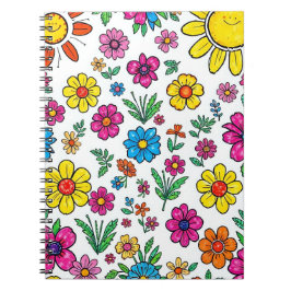 floral notebook  anteckningsbok