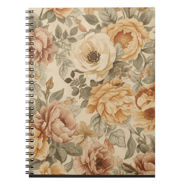 Floral notebook anteckningsbok (Framsidan)