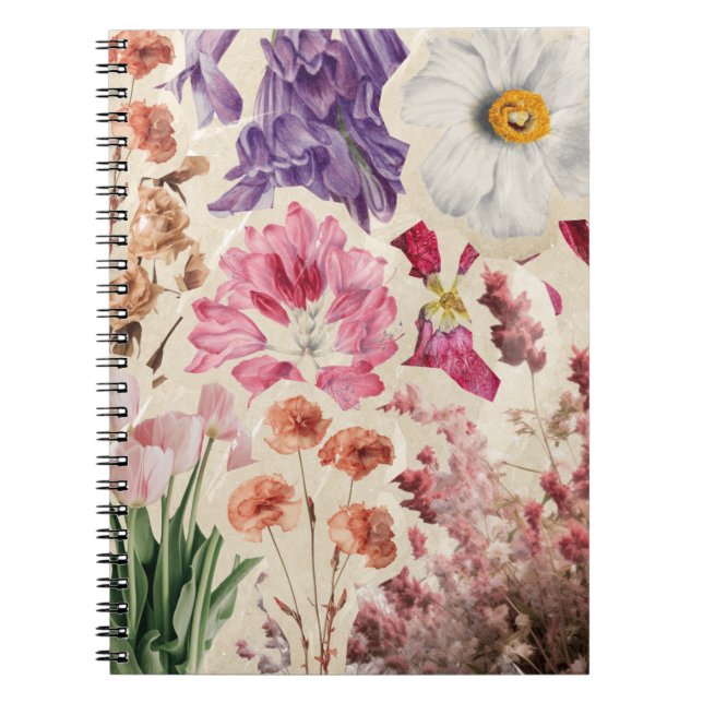 Floral Notebook Anteckningsbok (Framsidan)