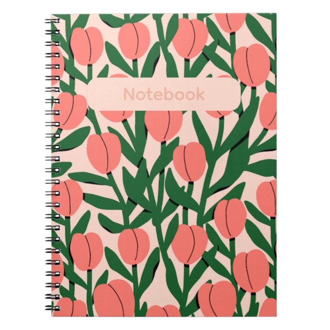Floral Notebook – Elegant Flower-Themed  Anteckningsbok (Framsidan)