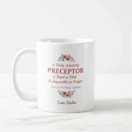 Floral Nurse Preceptor Thank You Mentor Gift Kaffemugg