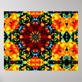 Floral Orange Poster