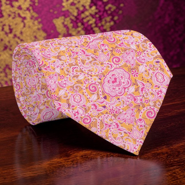 Floral Paisley Pattern Custom Necktie Slips (Skapare uppladdad)