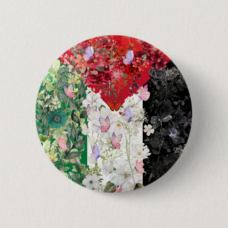 Floral Palestina Flagga Knappspänne | Palestinsk Knapp