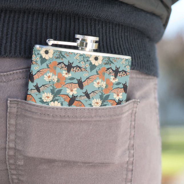 Floral Patchwork Halloween Bats & Flowers Fickplunta (In Situ)