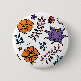 Floral Pattern Button Knapp