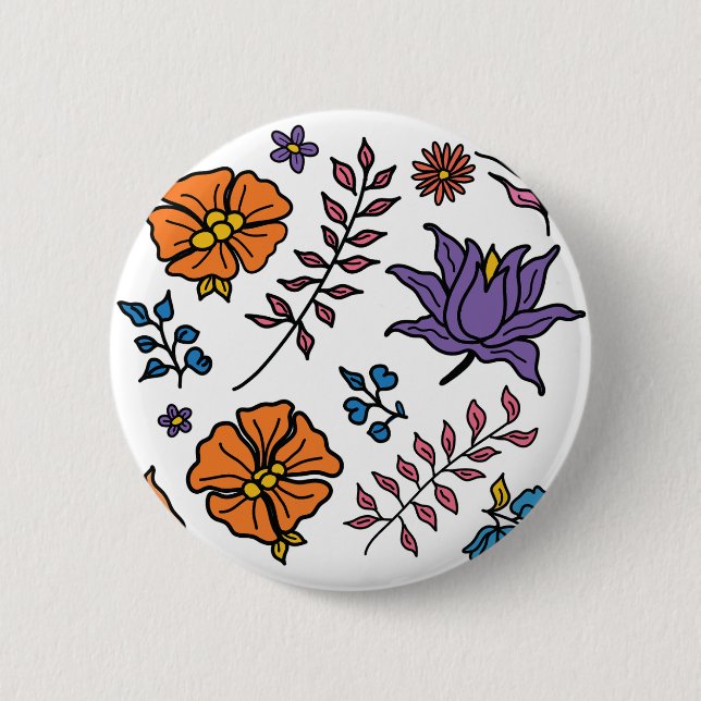 Floral Pattern Button Knapp (Framsida)