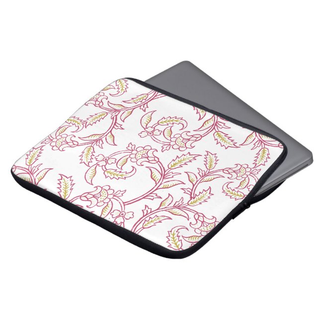 Floral Pattern Laptop Sleeve – Modern Aesthetic Pr (Framsida topp)