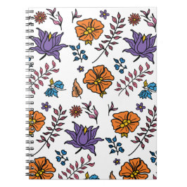 Floral Pattern Notebook Anteckningsbok