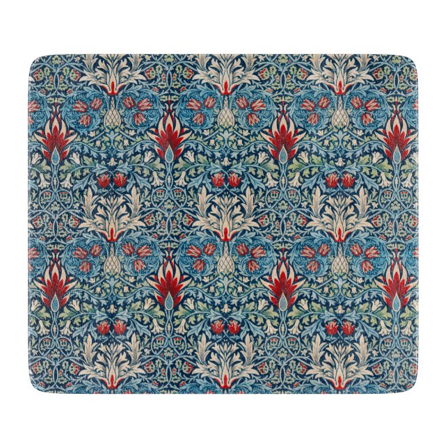 Floral pattern on green leaves blue background (Framsidan)