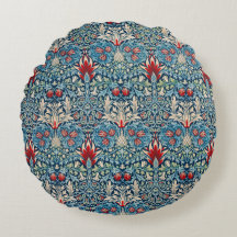 Floral pattern on green leaves blue background