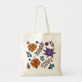 Floral Pattern Tote Bag Tygkasse