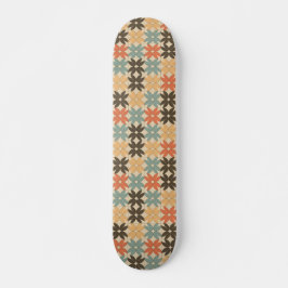 Floral Pattern - Vintage Blossom Mini Skateboard Bräda 18,5 Cm