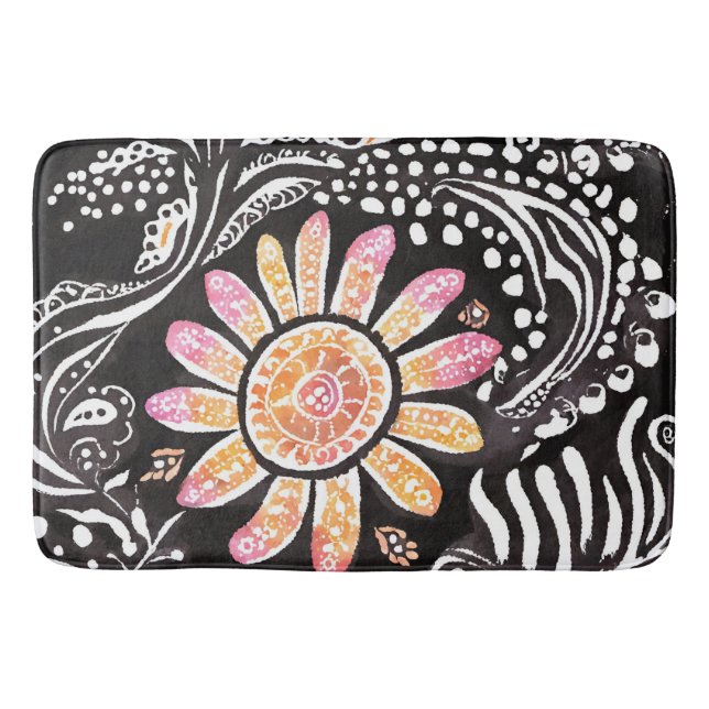 Floral Pearls AI-konst  Badrumsmatta (Framsidan)