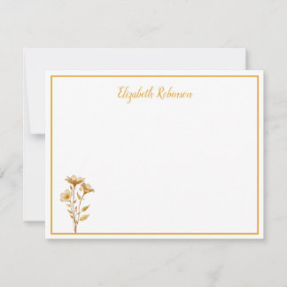 Floral Personalized Custom Note Card Anteckningskort