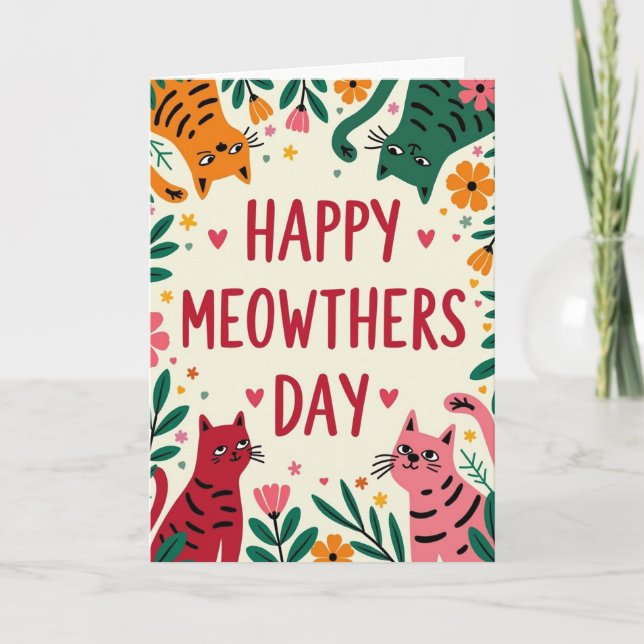 Floral Pet Friends Card Kort (Framsida)