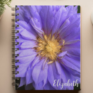 Floral Photography Elegant Lila Flower Anpassnings Anteckningsbok