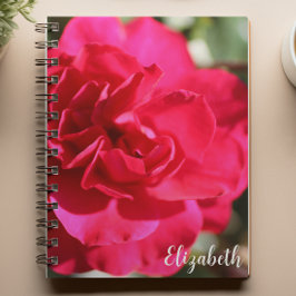 Floral Photography Elegant Rosa ros Anpassningsbar Anteckningsbok