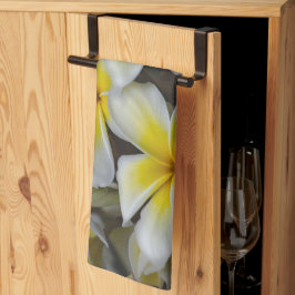 Floral Photography, Gult Plumeria Flower Kökshandduk