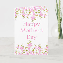 Floral Pink Cherry Blossom Custom Card Tack Kort