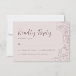 Floral Pink Mauve OSA Kort
