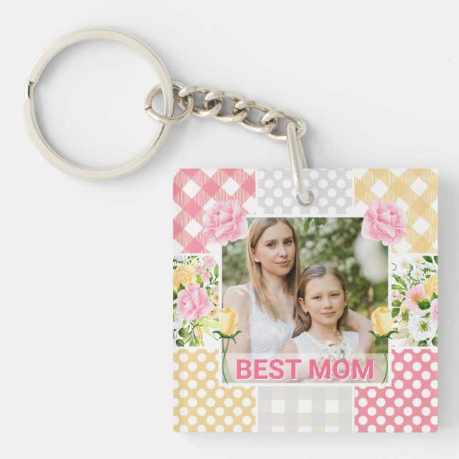 Floral & Plaid Photo Frame Mother's Day (Framsidan)