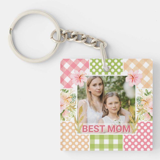 Floral & Plaid Photo Frame Mother's Day (Framsidan)