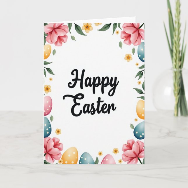 Floral Polka Dot Spring Card Kort (Framsida)