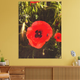 Floral Poppy Dreamer – Botanical Fantasy Art Canvastryck