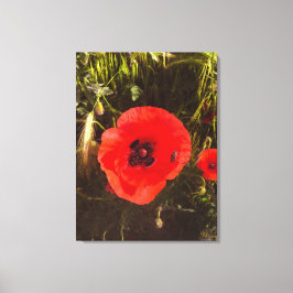 Floral Poppy Dreamer – Botanical Fantasy Art  Canvastryck