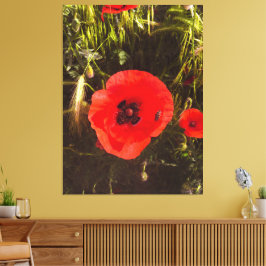 Floral Poppy Dreamer – Botanical Fantasy Art Canvastryck