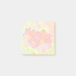 Floral post-it block