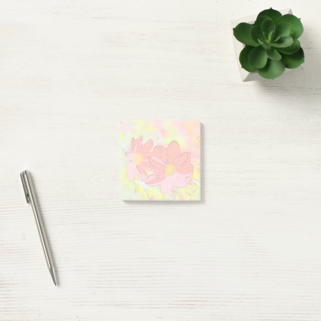 Floral   post-it block (Kontor)