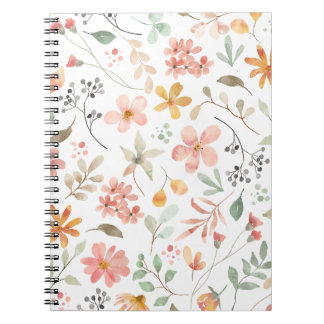 Floral Print Notebook Anteckningsbok